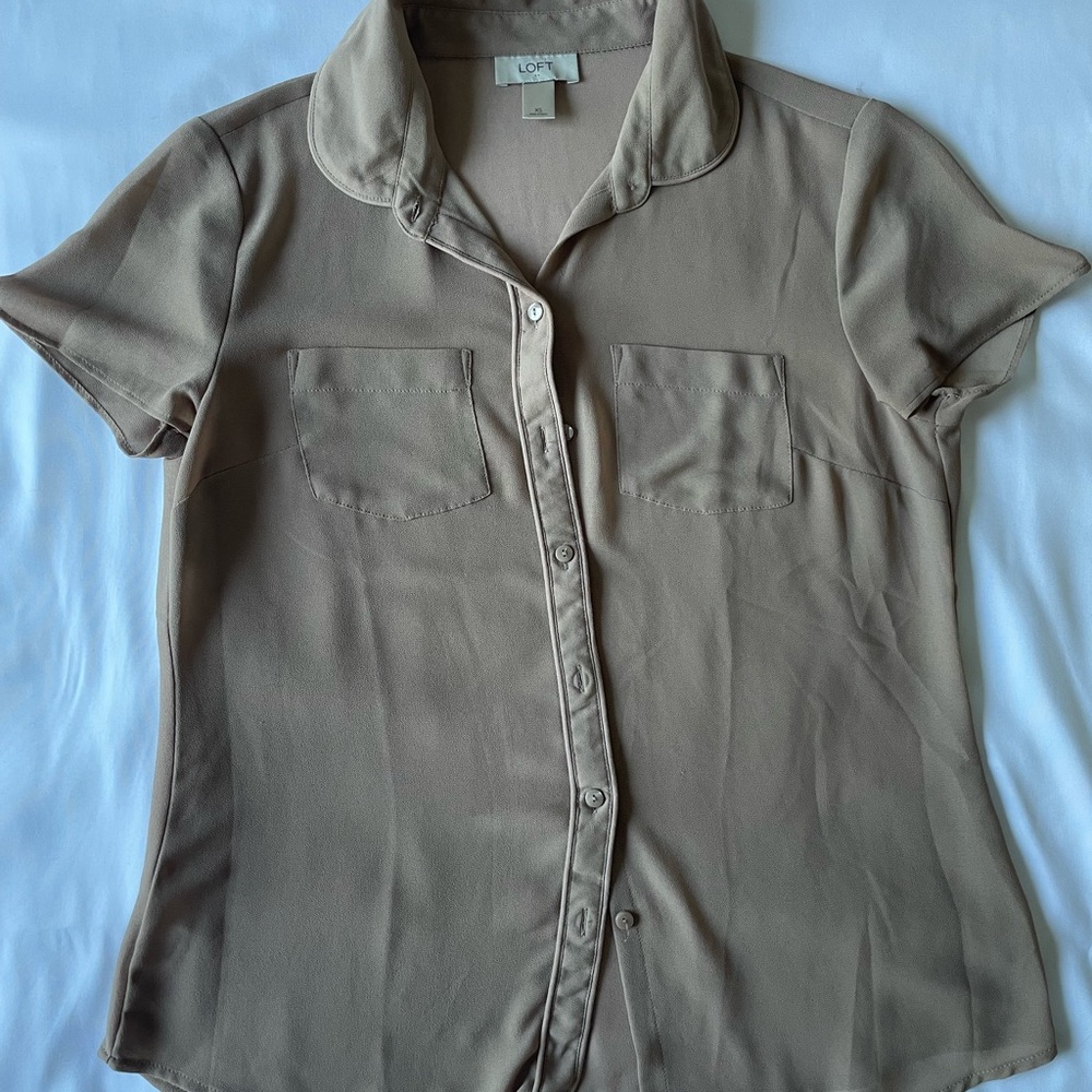 Sheer Button-up Top - Picture 7 of 8